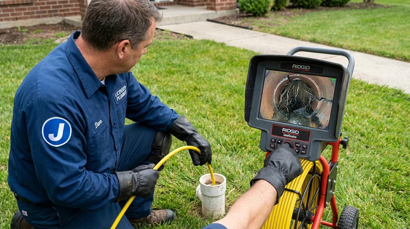 Sewer camera inspection being performed by Johns Plumbing LLC in Pepeekeo