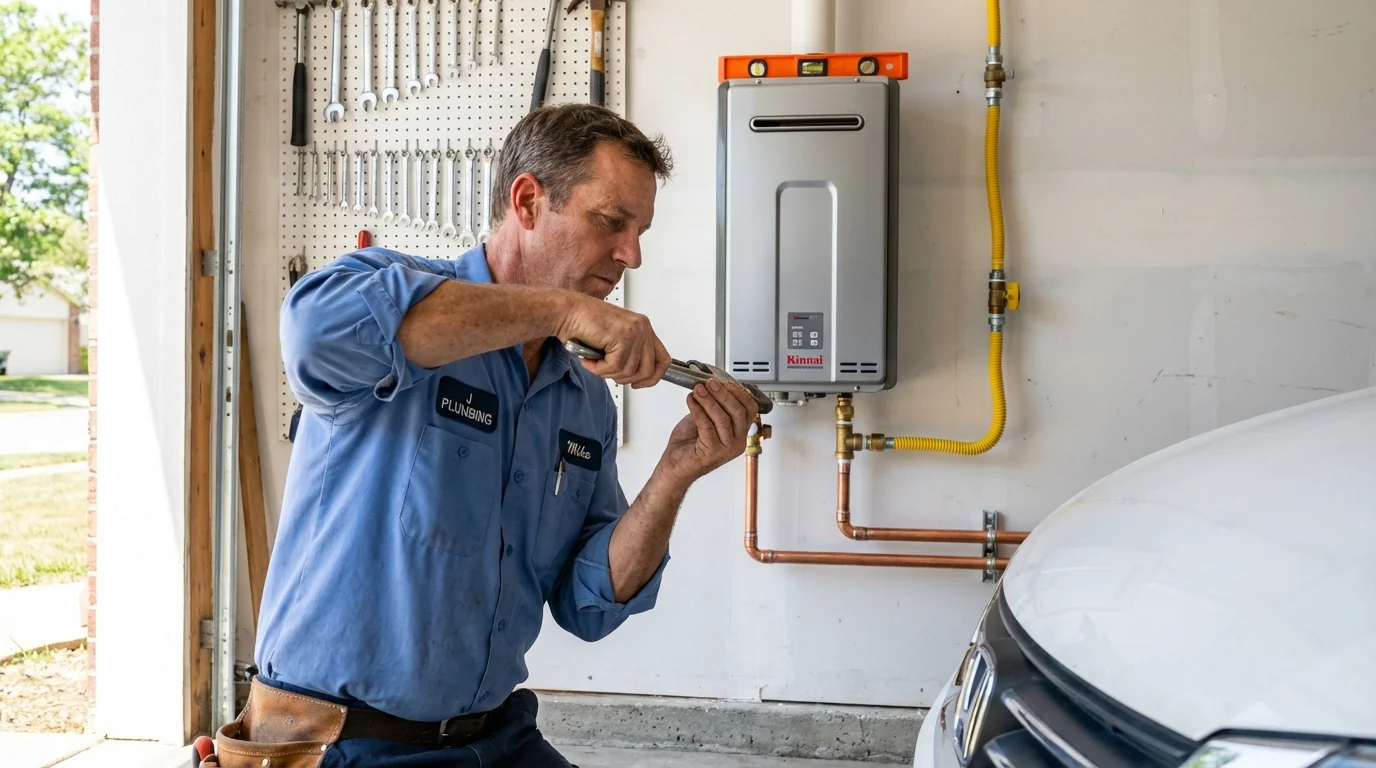 Tankless water heater installation by a Johns Plumbing LLC plumber in Pepeekeo